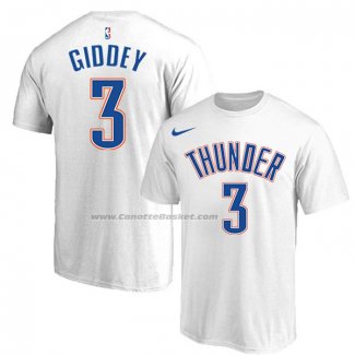 Maglia Manica Corta Oklahoma City Thunder Josh Giddey Bianco