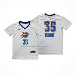 Maglia Manica Corta Oklahoma City Thunder Kevin Durant No 35 Bianco