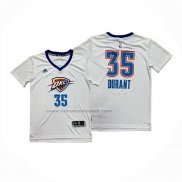 Maglia Manica Corta Oklahoma City Thunder Kevin Durant No 35 Bianco