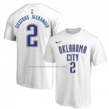 Maglia Manica Corta Oklahoma City Thunder Shai Gilgeous-Alexander Bianco