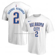 Maglia Manica Corta Oklahoma City Thunder Shai Gilgeous-Alexander Bianco