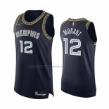 Maglia Memphis Grizzlies Ja Morant #12 Citta 2021-22 Autentico Blu