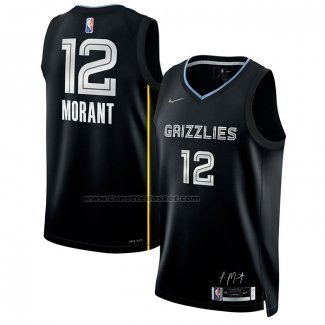 Maglia Memphis Grizzlies Ja Morant NO 12 Select Series Nero