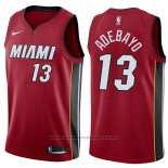 Maglia Miami Heat Bam Adebayo #13 Statement 2017-18 Rosso