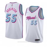 Maglia Miami Heat Duncan Robinson #55 Citta 2017-18 Bianco