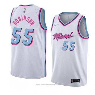 Maglia Miami Heat Duncan Robinson #55 Citta 2017-18 Bianco