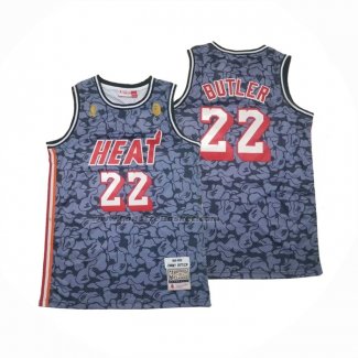 Maglia Miami Heat Jimmy Butler #22 Mitchell & Ness 2019-20 Grigio