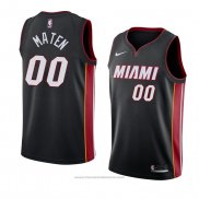 Maglia Miami Heat Yante Maten #00 Icon 2018 Nero