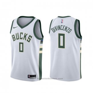 Maglia Milwaukee Bucks Donte Divincenzo #0 Association Bianco