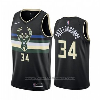 Maglia Milwaukee Bucks Giannis Antetokounmpo #34 Statement 2019-20 Nero