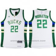 Maglia Milwaukee Bucks Khris Middleton #22 Bianco