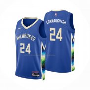 Maglia Milwaukee Bucks Pat Connaughton #24 Citta 2022-23 Blu