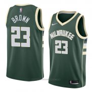 Maglia Milwaukee Bucks Sterling Marrone #23 Icon 2018 Verde