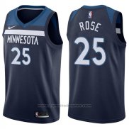 Maglia Minnesota Timberwolves Derrick Rose #25 Icon 2017-18 Blu