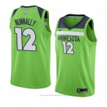 Maglia Minnesota Timberwolves James Nunnally #12 Statement 2017-18 Verde