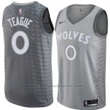 Maglia Minnesota Timberwolves Jeff Teague #0 Citta 2018 Grigio