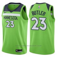 Maglia Minnesota Timberwolves Jimmy Butler #23 Statement 2017-18 Verde