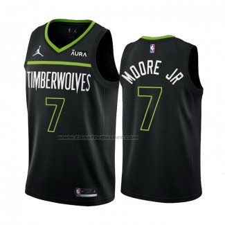 Maglia Minnesota Timberwolves Wendell Moore JR. #7 Statement 2022-23 Nero