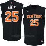 Maglia Moda Nero New York Knicks Derrick Rose #25 Nero