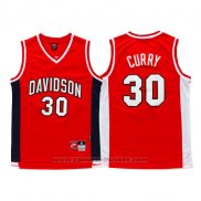 Maglia NCAA Davidson Wildcat Stephen Curry #30 Rosso