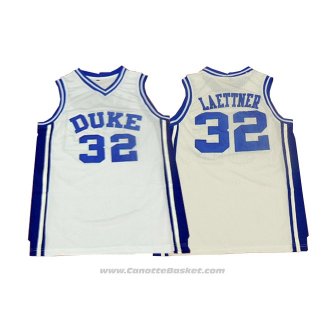 Maglia NCAA Duke Blue Devils Christian Laettner #32 Bianco