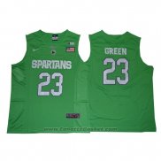Maglia NCAA Michigan State Spartans Draymond Green #23 Verde