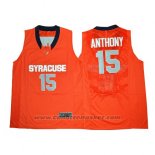 Maglia NCAA Syracuse Orange Carmelo Anthony #15 Arancione
