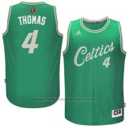 Maglia Natale 2015 Boston Celtics Isaiah Thomas #4 Verde