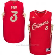 Maglia Natale 2015 Los Angeles Clippers Chris Paul #3 Rosso