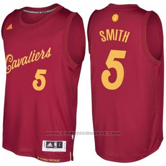 Maglia Natale 2016 Cleveland Cavaliers J.R. Smith #5 Rosso