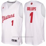 Maglia Natale 2016 Detroit Pistons Chauncey Billups #1 Bianco