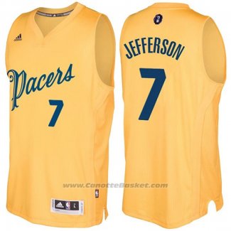 Maglia Natale 2016 Indiana Pacers Al Jefferson #7 Or