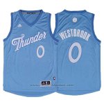 Maglia Natale 2016 Oklahoma City Thunder Adidas Personalizzate Blu