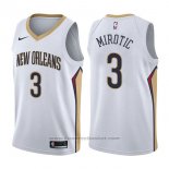 Maglia New Orleans Pelicans Nikola Mirotic #3 Association 2017-18 Bianco