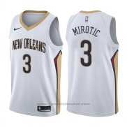 Maglia New Orleans Pelicans Nikola Mirotic #3 Association 2017-18 Bianco