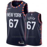 Maglia New York Knicks Knicks Taj Gibson #67 Citta 2019 Blu