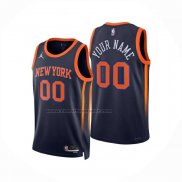 Maglia New York Knicks Personalizzate Statement 2024-25 Nero
