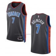 Maglia Oklahoma City Thunder Chet Holmgren #7 Citta 2022-23 Grigio