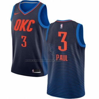 Maglia Oklahoma City Thunder Chris Paul NO 3 Statement Blu