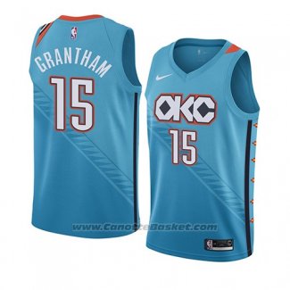 Maglia Oklahoma City Thunder Donte Grantham #15 Citta 2018-19 Blu