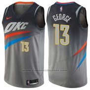 Maglia Oklahoma City Thunder Paul George #13 Citta 2017-18 Grigio