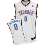Maglia Oklahoma City Thunder Russell Westbrook #0 Bianco