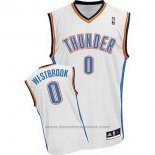 Maglia Oklahoma City Thunder Russell Westbrook #0 Bianco