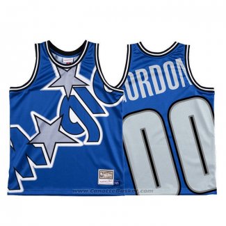 Maglia Orlando Magic Aaron Gordon #00 Mitchell & Ness Big Face Blu