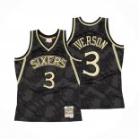 Maglia Philadelphia 76ers Allen Iverson #3 Mitchel & Ness 1996-97 Nero