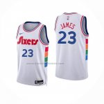 Maglia Philadelphia 76ers Lebron James No 23 Citta 2024-25 Bianco