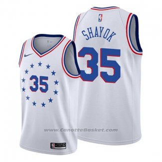 Maglia Philadelphia 76ers Marial Shayok #35 Earned Bianco