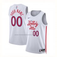 Maglia Philadelphia 76ers Personalizzate Citta 2022-23 Bianco