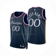 Maglia Philadelphia 76ers Personalizzate Citta 2025-26 Blu
