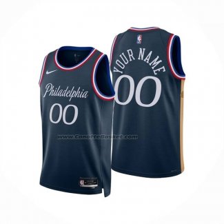 Maglia Philadelphia 76ers Personalizzate Citta 2025-26 Blu